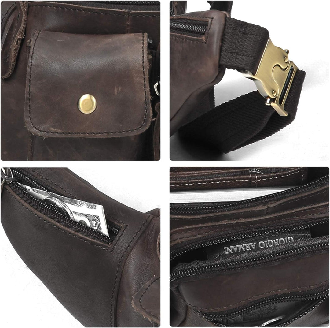 FANDARE Neu Gürteltasche Bauchtasche Brusttasche Herren Sling Bag wasserdichte Geeignet Hüfttasche J