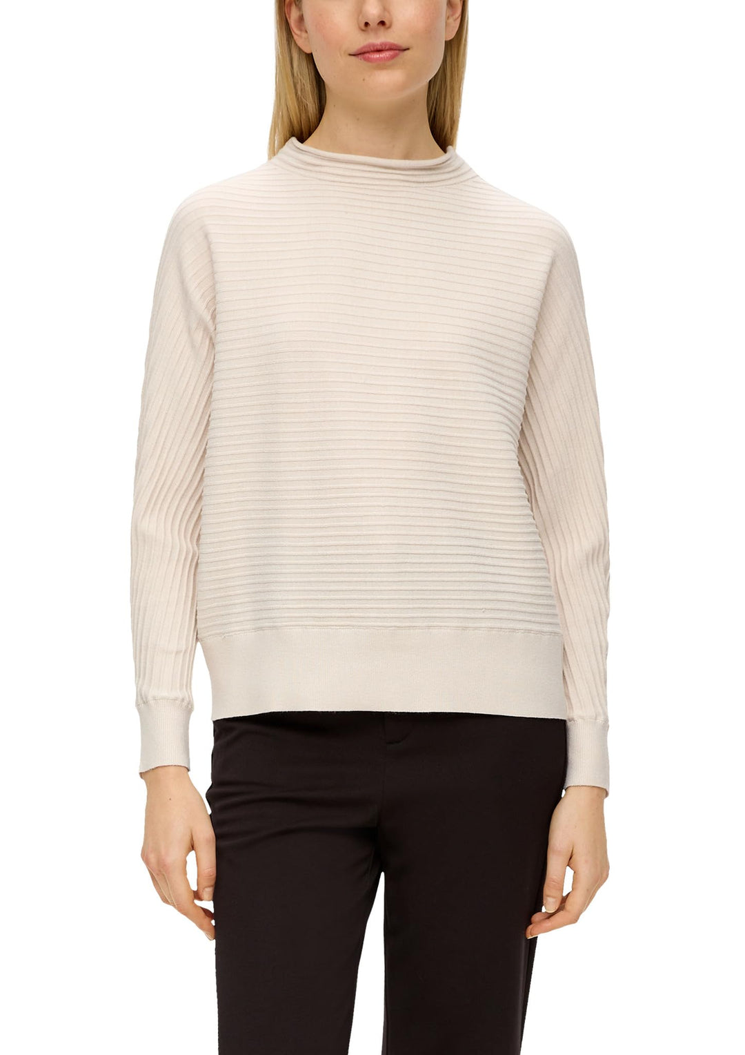 s.Oliver Strickpullover mit Fledermausärmeln 36 Beige, 36 Beige