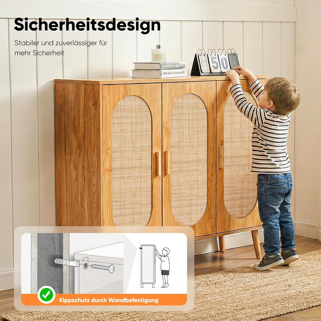 HOKEEPER Schuhschrank aus Holz, Schmaler Doppeltür (87x40x100cm),Shoe Cabinet, Schuhkipper für bis z