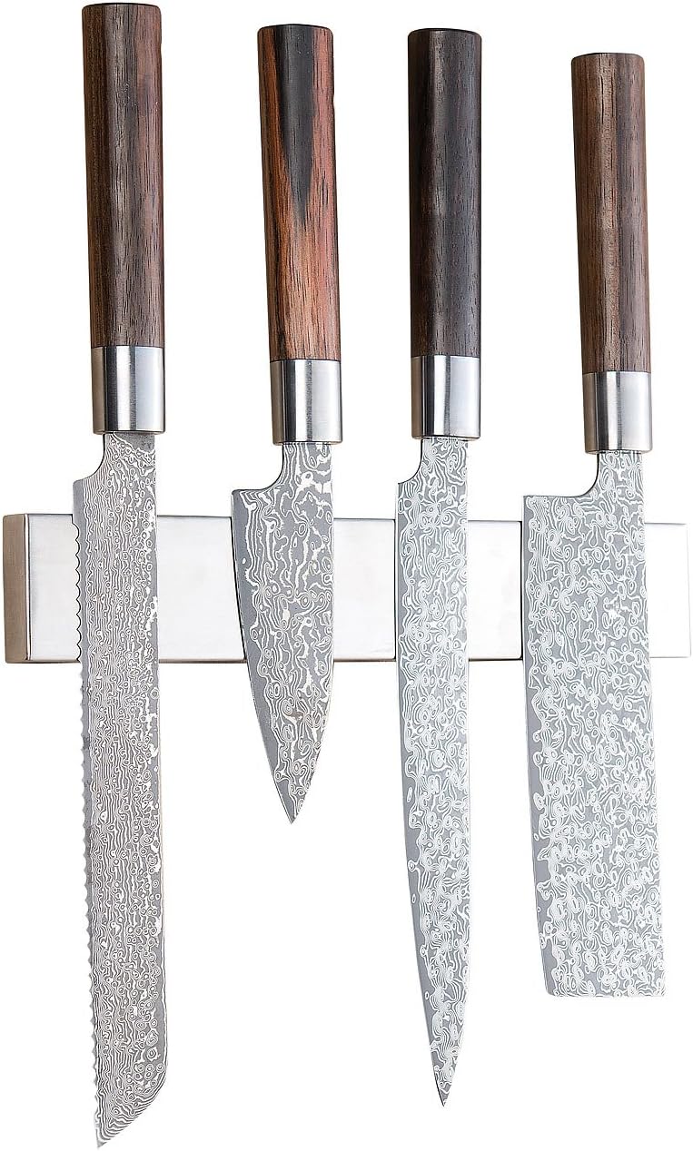 Rosenstein & Söhne Messermagnet: Durchgehende Magnet-Messerleiste aus gebürstetem Edelstahl, 36 cm (
