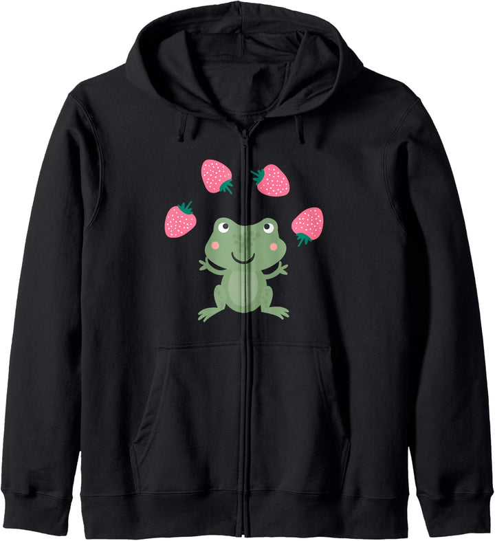 Froschkleidung für Mädchen, Kinder &amp; Damen, Kawaii Frosch Erdbeere Kapuzenjacke