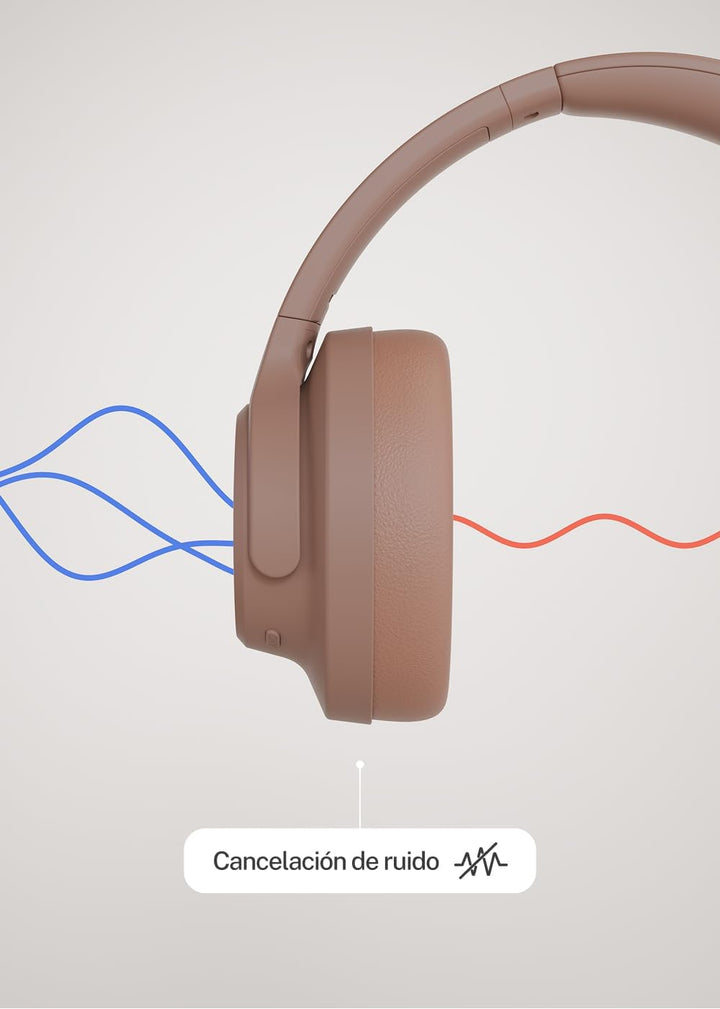 CREATE / Headphones ANC Studio/Kabellose Kopfhörer mit Kopfbügel Mokka/Geräuschunterdrückung, zusamm