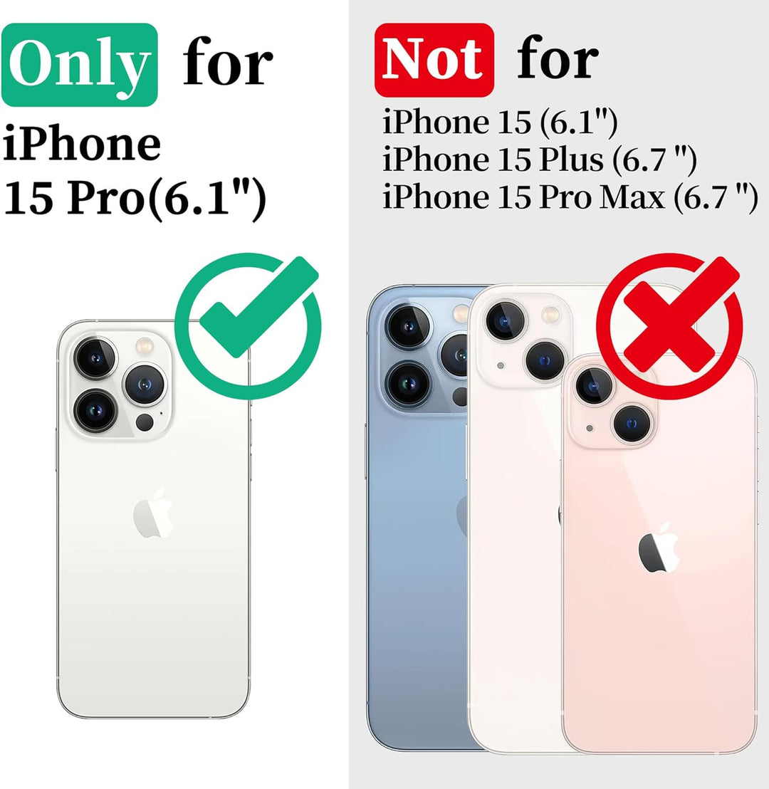 Cozycase Magnetisch Hülle für iPhone 15 Pro wasserdichte 360 Grad Panzerhülle Outdoor [Kompatibel mi