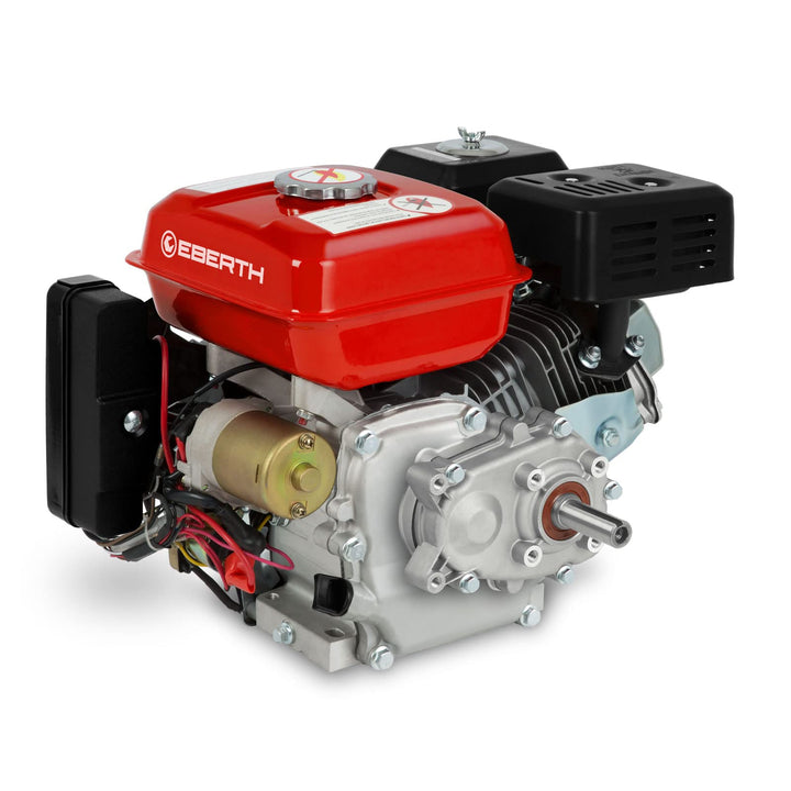 EBERTH 6,5 PS 4,8 kW Benzinmotor Standmotor Kartmotor mit Reduktionsgetriebe 2:1, E-Start, Benzin Mo