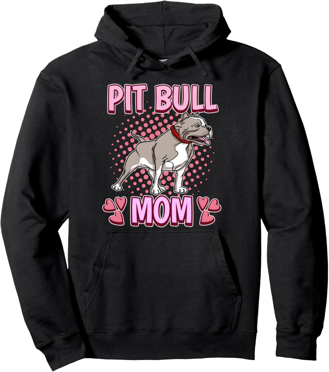 Damen Pit Bull Mom Mama Muttertag Pitbull Pullover Hoodie