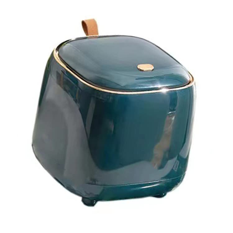 Mumusuki Mini-Arbeitsplatten-Mülleimer mit Deckel, Push-Typ Desktop-Mülleimer, Kleiner Mülleimer, Kl