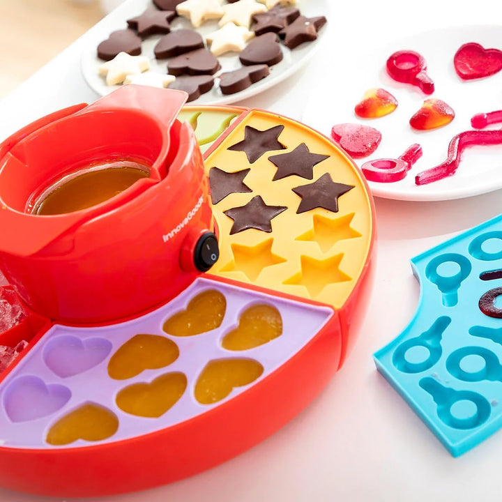 InnovaGoods V0103367 2 in 1 Schokoladenfondue-Maker, Kunststoff, Rot