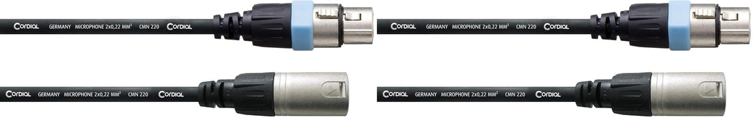 CORDIAL CCM 1 FM Mikrofonkabel 1 m - Mikrofonkabel (Packung mit 2) 1 M (Packung mit 2), 1 M (Packung