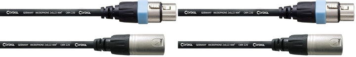 CORDIAL CCM 1 FM Mikrofonkabel 1 m - Mikrofonkabel (Packung mit 2) 1 M (Packung mit 2), 1 M (Packung