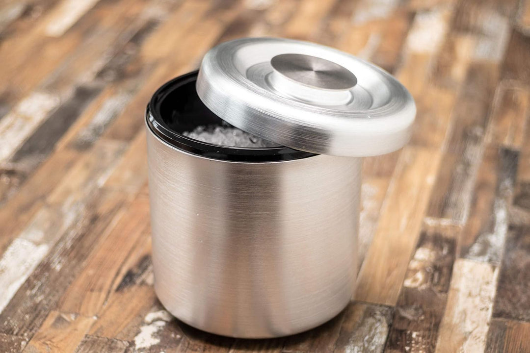 Eisbox, hochwertiger Eiswürfelbehälter/Eis-Eimer mit 3 Litern Fassungsvermögen, Eisbehälter Aluminiu