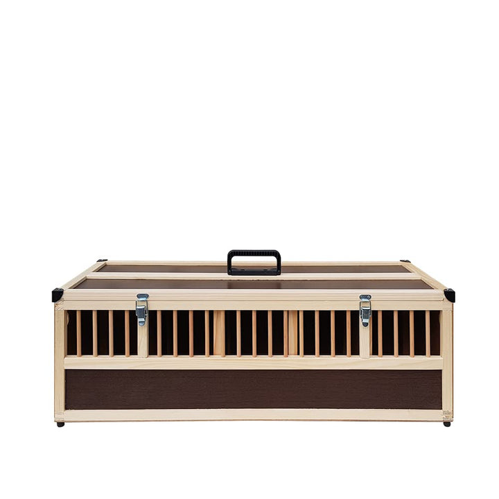Breker Kleintier-Transportbox aus Holz - 5 Abteilungen