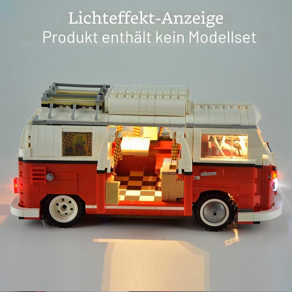 GEAMENT LED-Beleuchtungsset Kompatibel mit Lego T1 Campingbus (T1 Camper Van) Creator Expert 10220 (