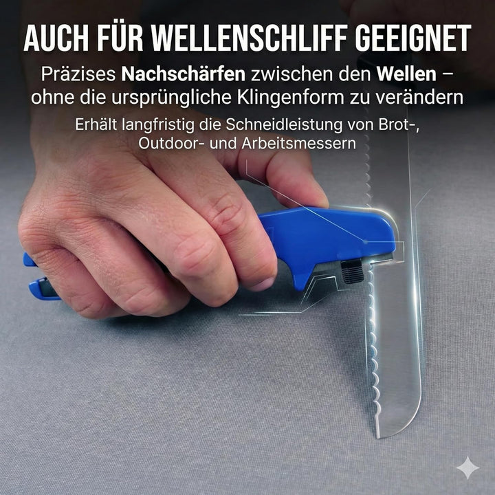 BLITZSCHÄRFER Messerschärfer Blitzschärfer tragbarer Messerschleifer manuell Miniblitz Keramikschärf