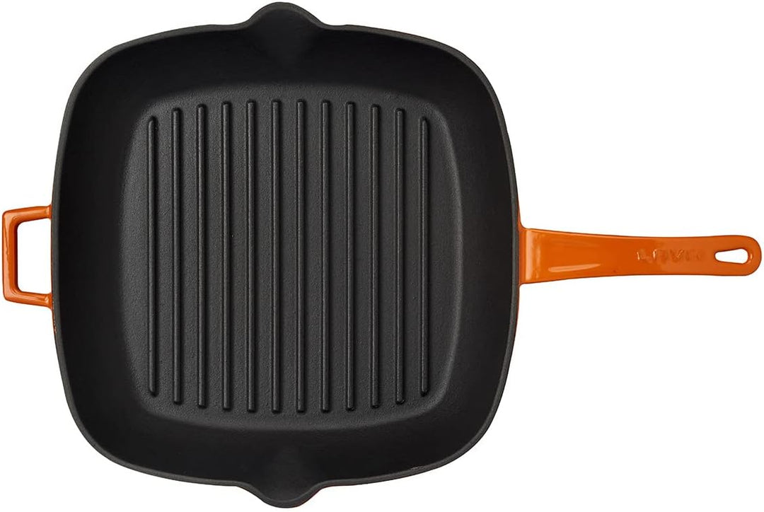 LAVA GRILLPAN M/TEGENGREEP 280X280 MM LVPGT2828K0O ORANGE/BLACK 47.5 x 32 x 5.7 cm Farbverlauf Orang