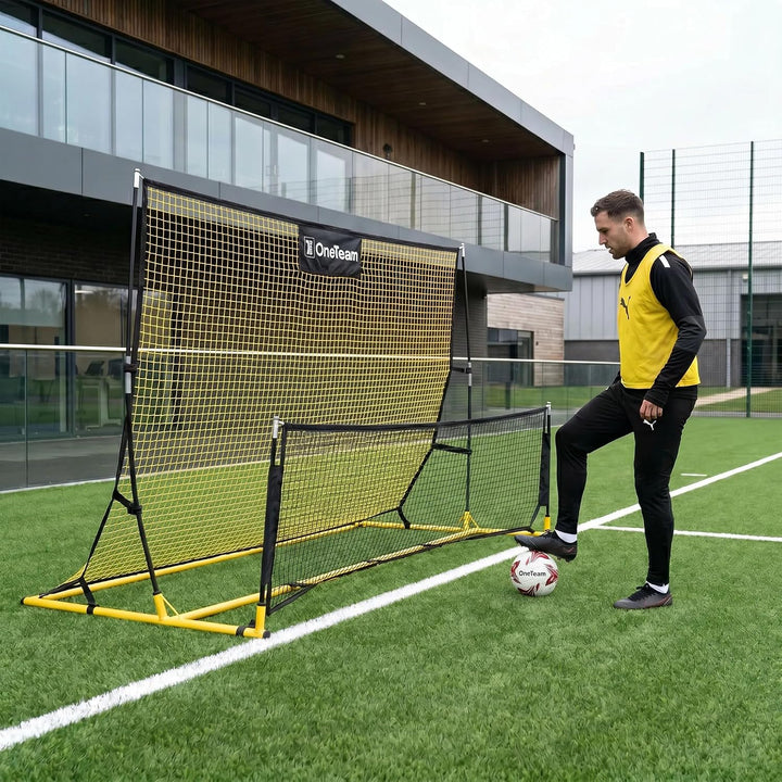 OneTeam Echo Fussball Rebounder – 2 Netze, verstellbar, inkl. Tasche