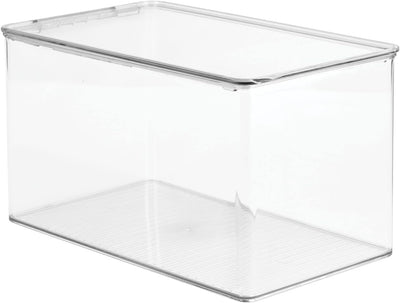 mDesign Spielzeugaufbewahrung – Aufbewahrungsbox mit Deckel zum Spielsachen verstauen im Regal oder