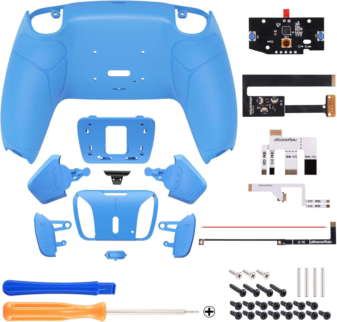 eXtremeRate Programmierbar RISE4 Remap Kit für ps5 Controller BDM-010/020,Remap Board&Rückplate Gehä