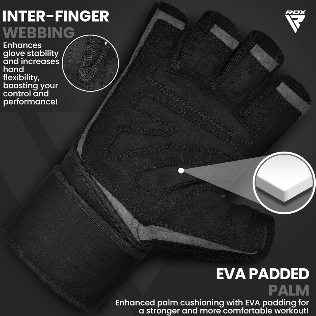 RDX Fitness Handschuhe Herren Damen, Trainingshandschuhe Krafttraining handgelenkschutz für Gewichth