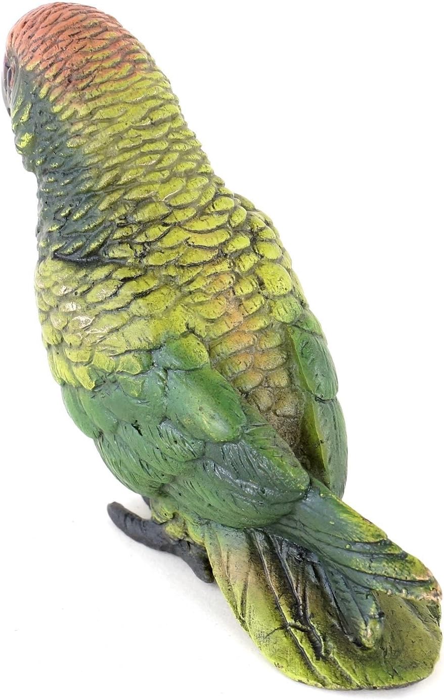 Kunst & Ambiente - Papagei aus Bronze - handbemalte Wiener Bronze - Vogelskulptur - authentische Tie