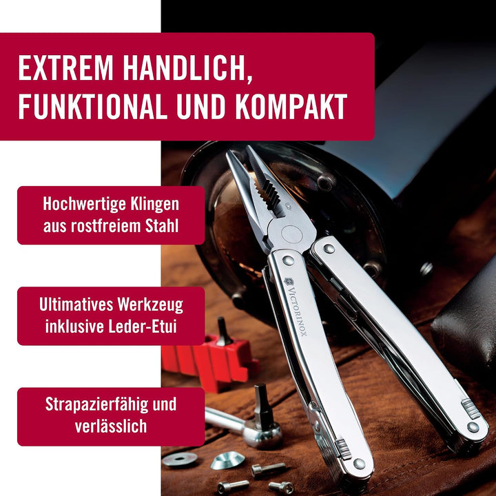Victorinox Multifunktionswerkzeug Swiss Tool Spirit X Plus Ratchet, 36 Funktionen, Swiss Made, Multi