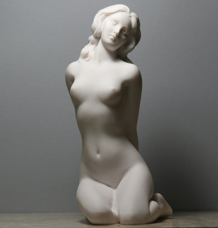 Akt Nackte Frau, Sexy, Weibliche, Erotische Kunst, Alabasterfigur, Statue, Skulptur 20 cm