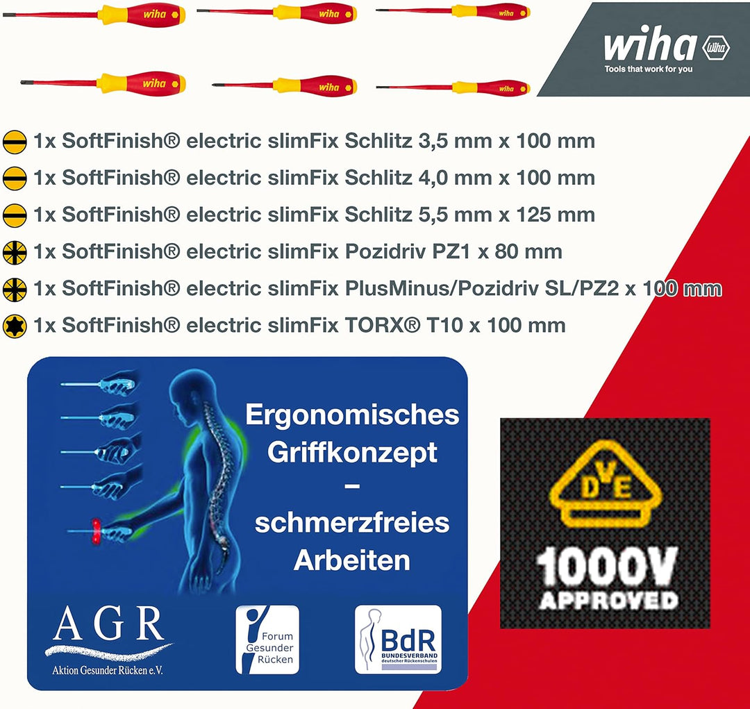Wiha Werkzeug Set Grundausstattung Elektriker 18 teilig I Gürteltasche I für mobilen Einsatz I VDE W