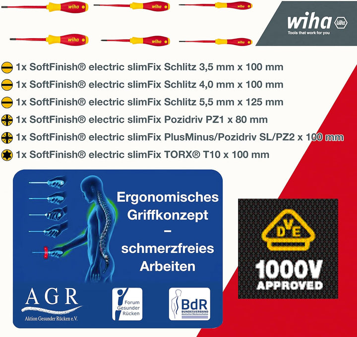Wiha Werkzeug Set Grundausstattung Elektriker 18 teilig I Gürteltasche I für mobilen Einsatz I VDE W