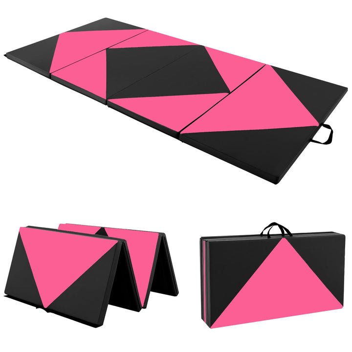 COSTWAY Weichbodenmatte klappbar, Gymnastikmatte tragbar, Yogamatte Turnmatte Klappmatte Fitnessmatt