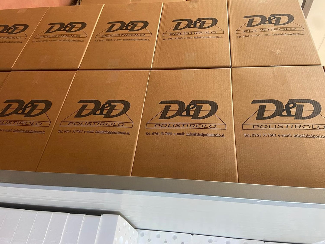 D. &amp; D. Polistirolo® (2 Platten H 5 cm) 100 cm x 50 cm, Mehrzweck Styropor-Platten, EPS 80, 2 Platte