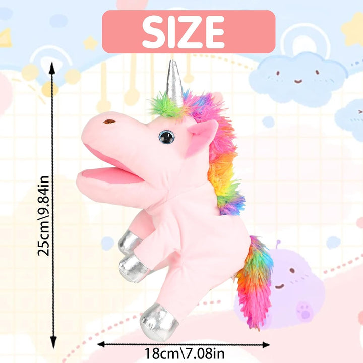 Einhorn Kuscheltier Handpuppe Interaktive Spielzeuggeschenke für Erwachsene Handpuppe Plüschtier (30