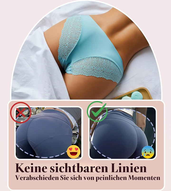 BeReady Nahtlose Unterwäsche Damen Sexy Set Unterhosen Damen Nahtlos Spitze Brazilian Slip Damen Hip
