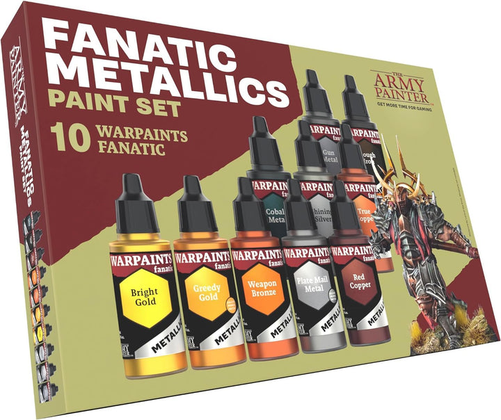 The Army Painter Warpaints Fanatic: Metallics Miniature Paint Set, 10 Acryl-Metallic-Farben 18ml ink