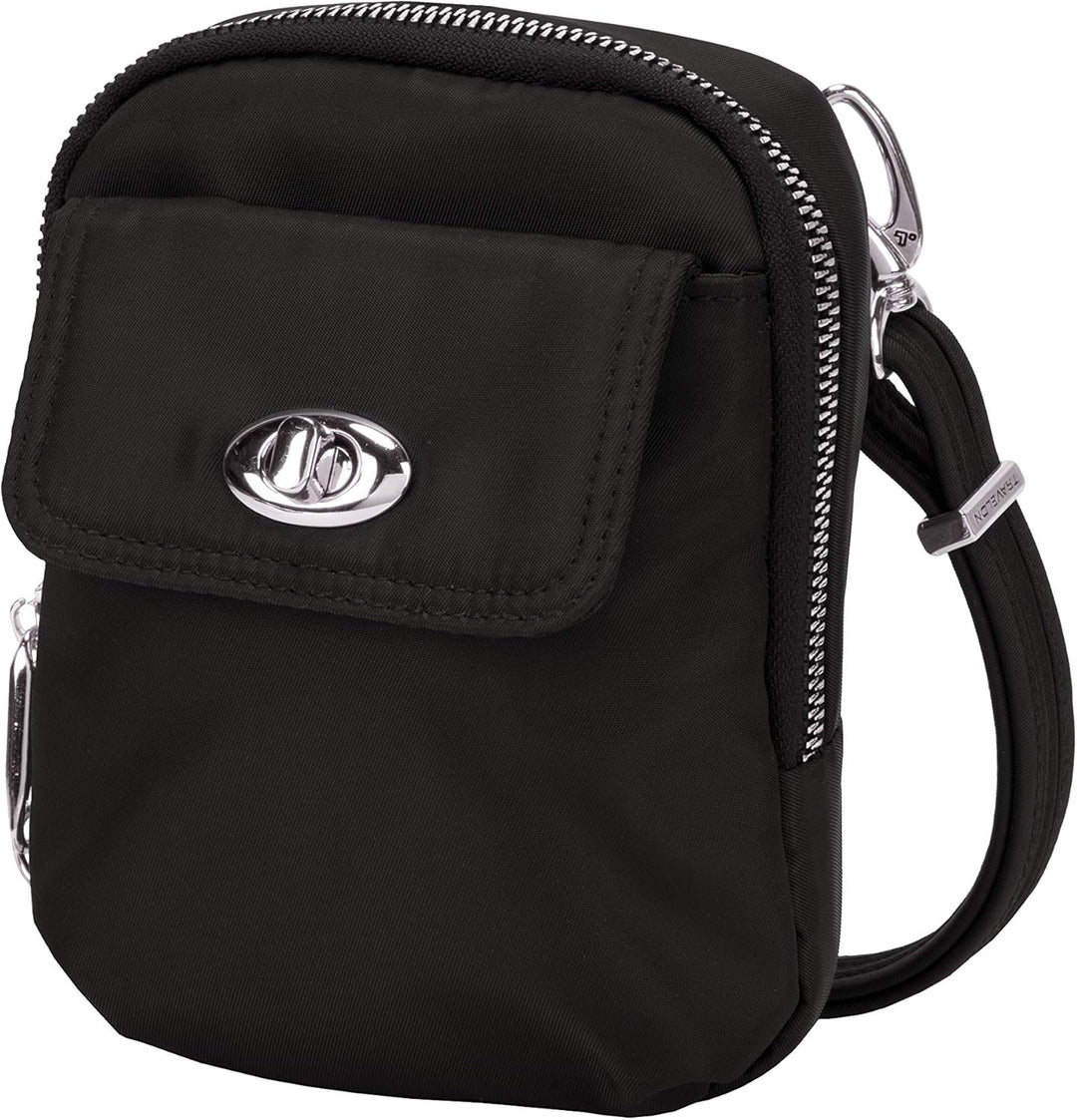 Travelon Damen Anti-theft Tailored Crossbody Phone Pouch Umhängetasche Einheitsgrösse Onyx, Einheits