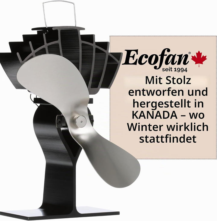 Ecofan UltrAir, 810CAKBX Classic Styled, hitzebetriebener Holzofenventilator, 125 CFM, Nickel, mittl