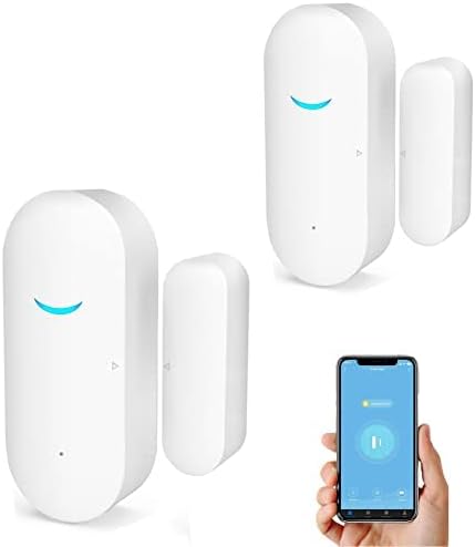 Tuya WiFi Door and Window Sensors, Smart Alarm with Free Notification App Control, Home Security Ala