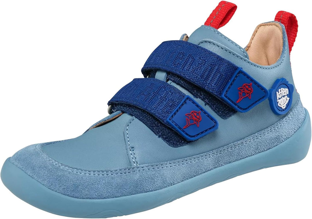 Affenzahn Barfussschuh Leder Buddy mit Klettverschluss, weich, rutschfest, für Jungen und Mädchen in