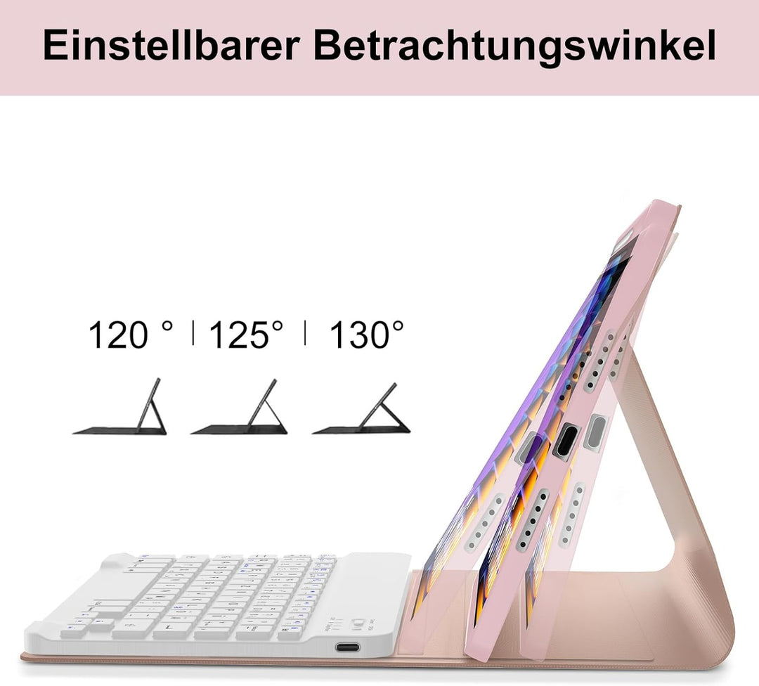 Tastatur für Xiaomi Pad 8/7/7 Pro 2024 11.2", Hülle mit Tastatur für Xiaomi Pad 7 2024 Magnetische B