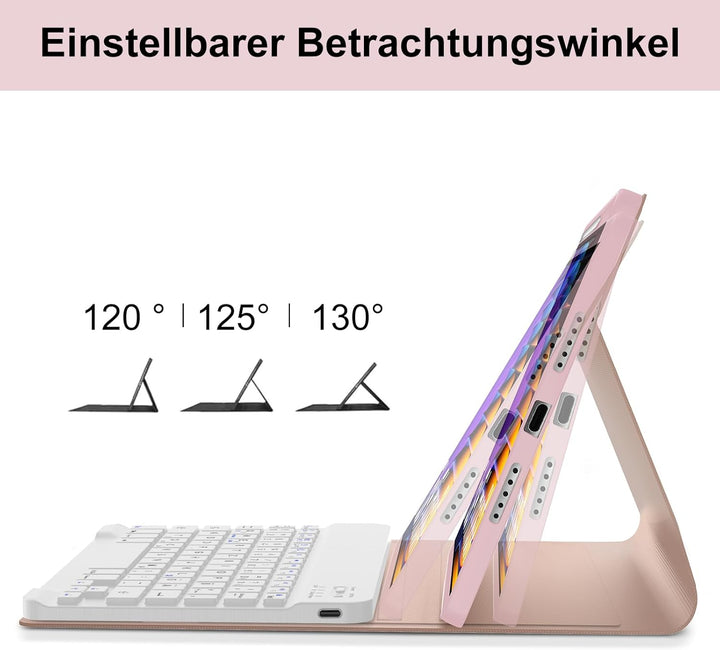 Tastatur für Xiaomi Pad 8/7/7 Pro 2024 11.2", Hülle mit Tastatur für Xiaomi Pad 7 2024 Magnetische B