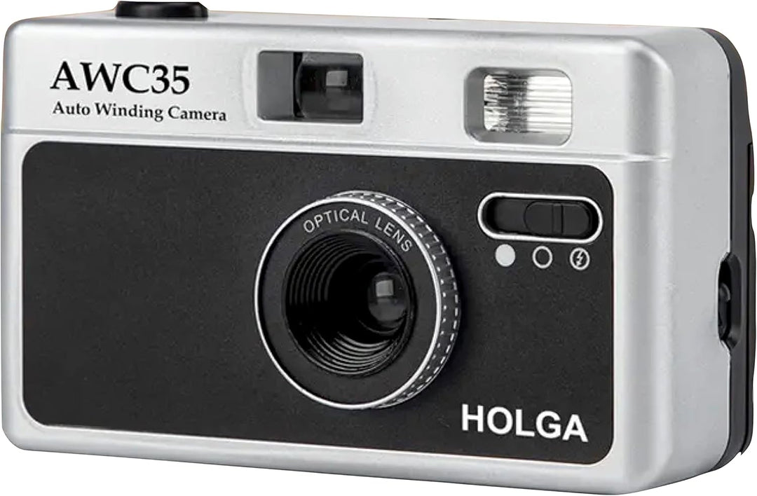 Holga 35mm Kleinbild Automatik Motor Kamera Point and Shoot Set incl. Color Film 35mm Kleinbild Silb
