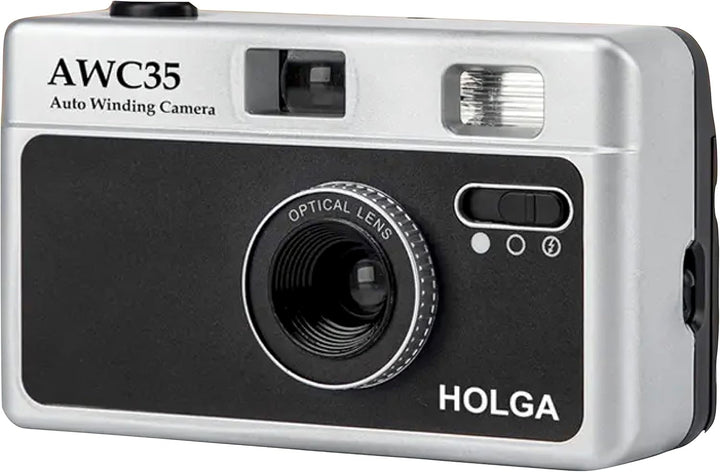 Holga 35mm Kleinbild Automatik Motor Kamera Point and Shoot Set incl. Color Film 35mm Kleinbild Silb