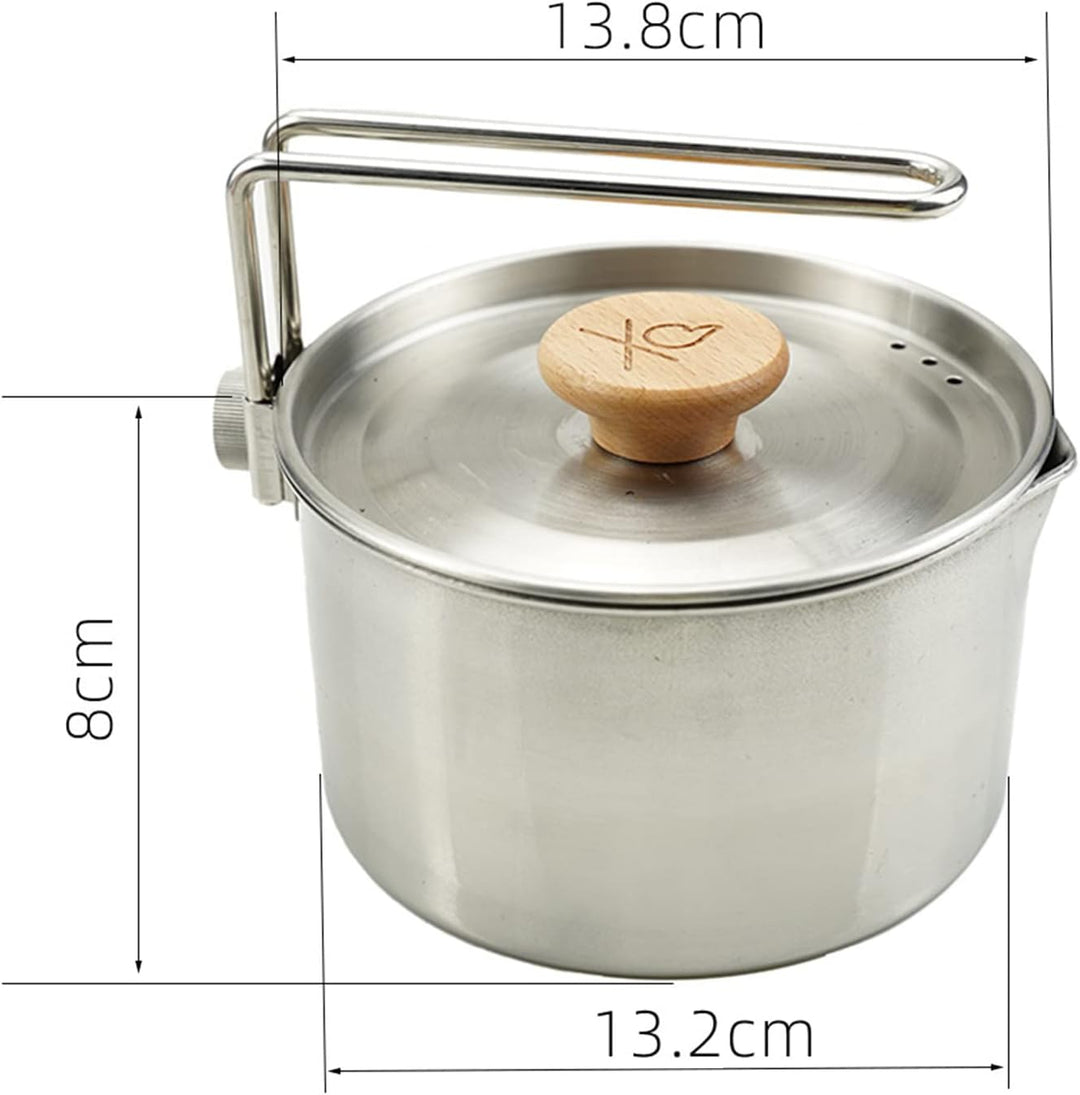 Edelstahl Instant-Nudeltopf Milchtopf, Topf Pastatopf Mit Deckel und Dampfloch,Stielkasserolle Kocht