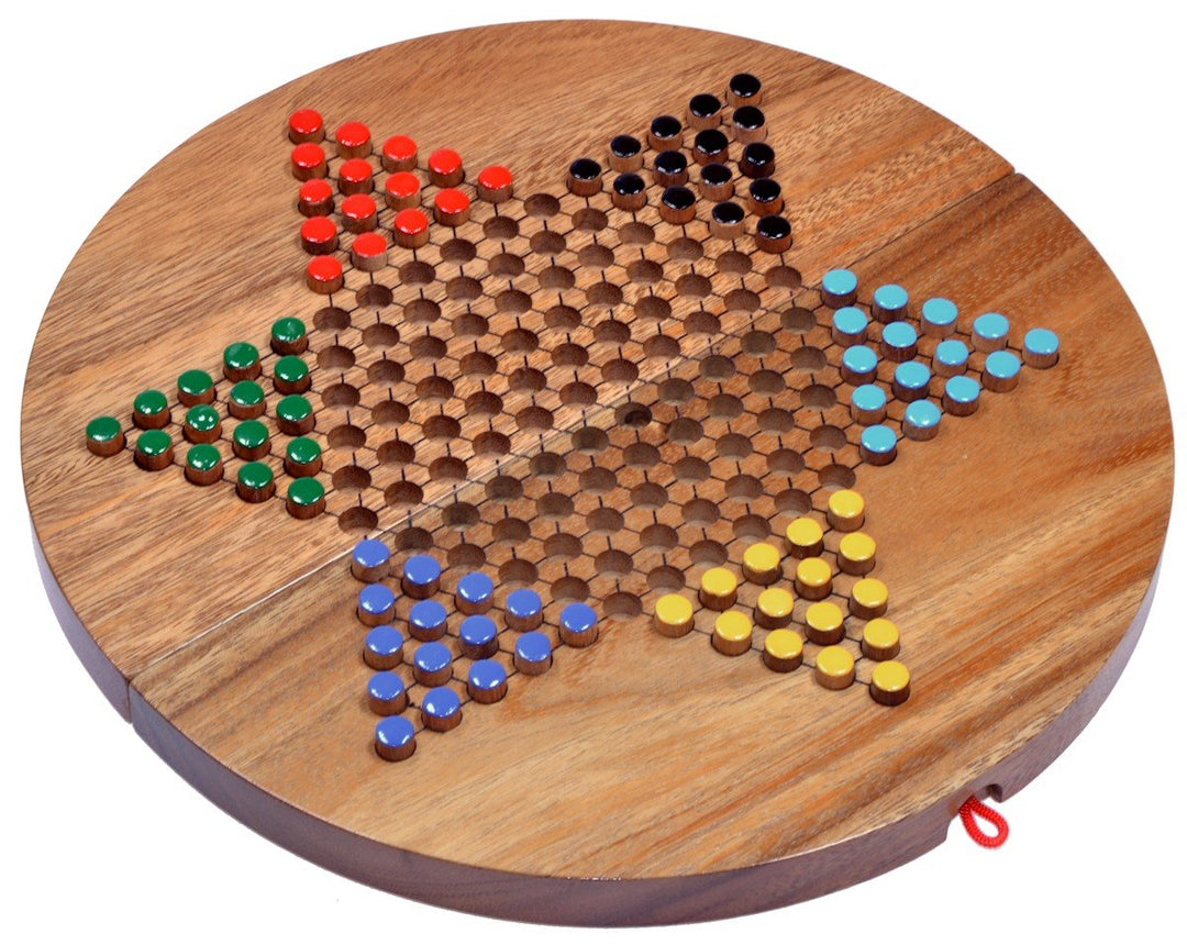 LOGOPLAY Halma Gr. XL - Stern Halma - Chinese Checkers - Strategiespiel - Gesellschaftsspiel aus Hol