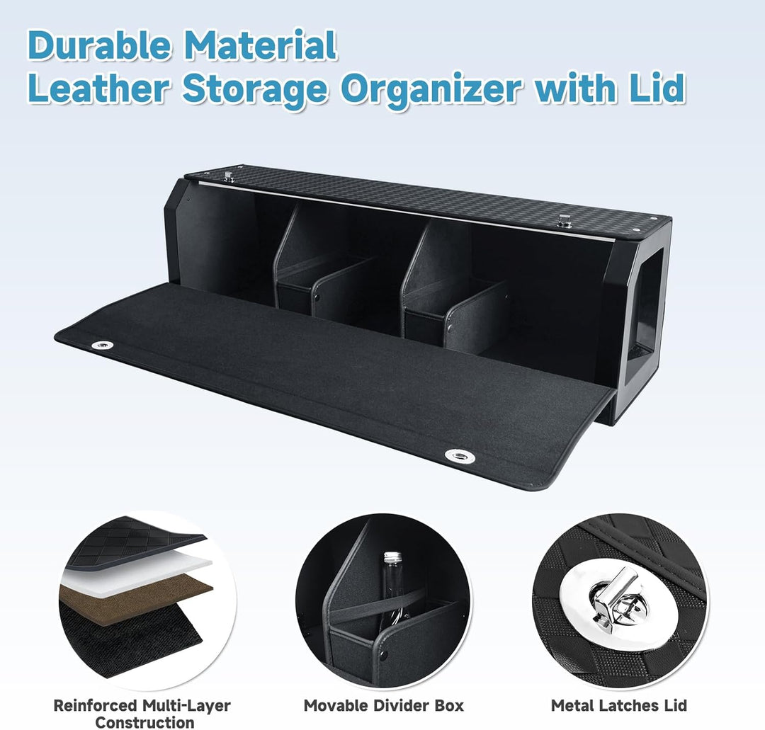 Kofferraumdeckel-Organizer mit Fächern und Push-Pull-Griff für 107*29*31cm, 107*29*31cm