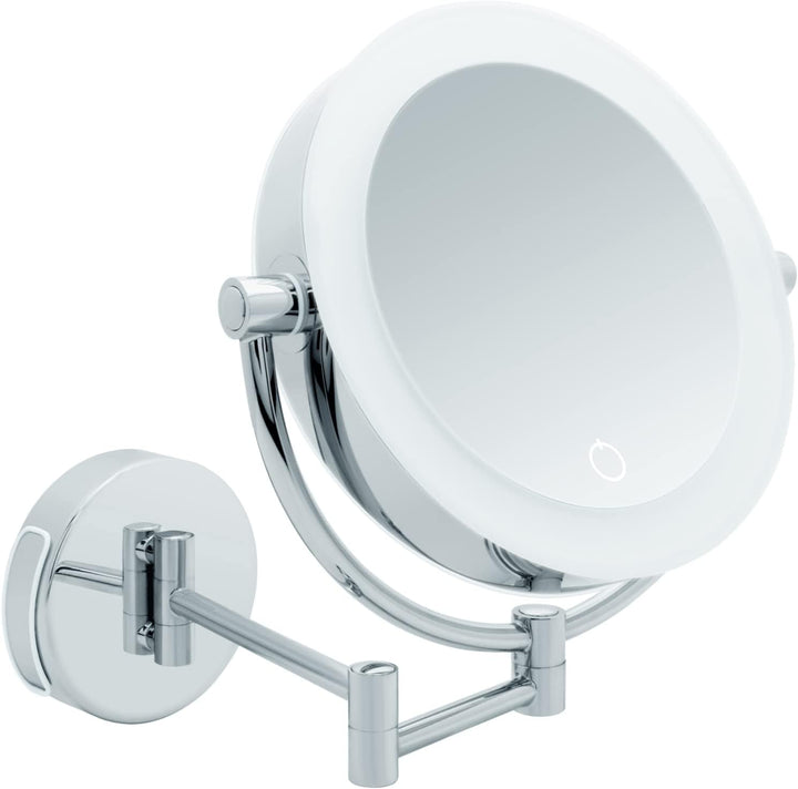 Libaro Kosmetikspiegel XXL Tokio LED Vergrösserungsspiegel Wandmontage Dimmerfunktion Auto-Off Batte
