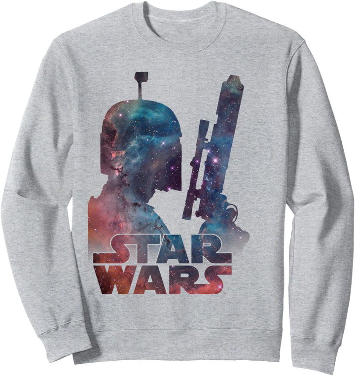 Star Wars Boba Fett Galaxy Fill Silhouette Sweatshirt