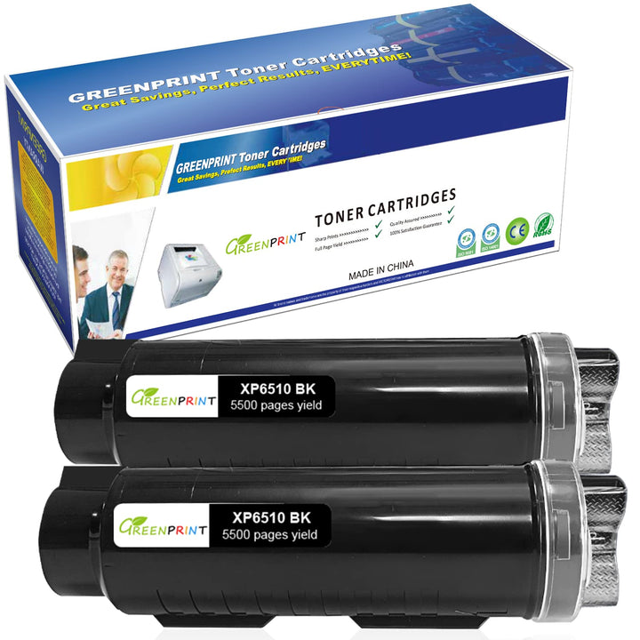 GREENPRINT Kompatible Tonerkartuschen 6510 6515【Extra High Yield】 5500 Seiten 2 Schwarz für Xerox Ph