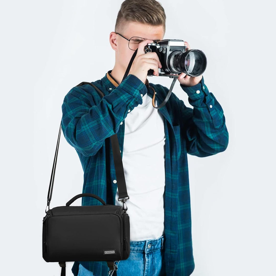 CADeN Umhängetasche, kompakte Kameratasche, kompatibel mit Nikon, Canon, Sony SLR/DSLR spiegellosen