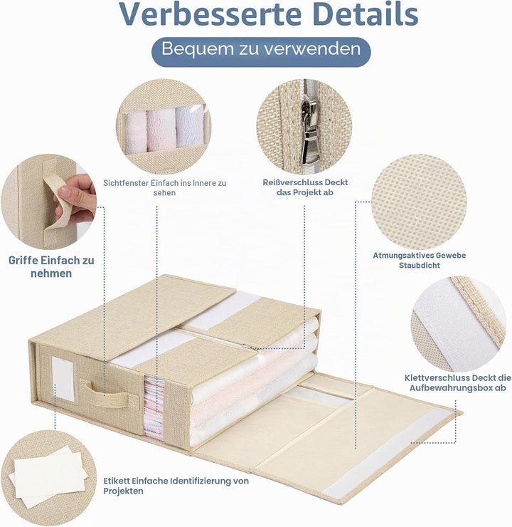 Aufbewahrungstasche für Bettlaken, 2 Stück Faltbare Bettwäsche Organizer, Praktische Lagerung von Be