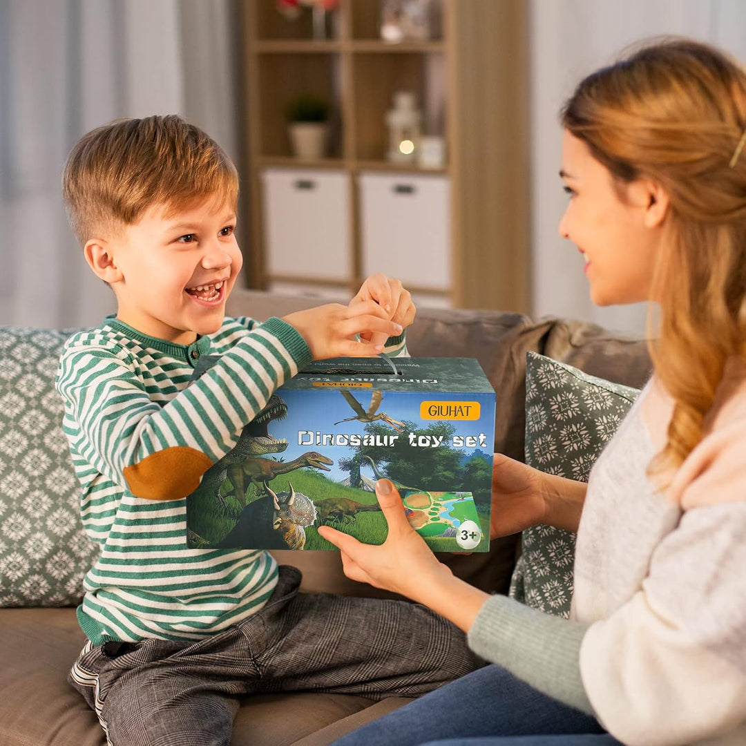 GIUHAT Dinosaurier Spielzeug ab 3 4 Jahre, Kinderspielzeug ab 3-6 Jahre Dinosaurier Figuren Kinder G