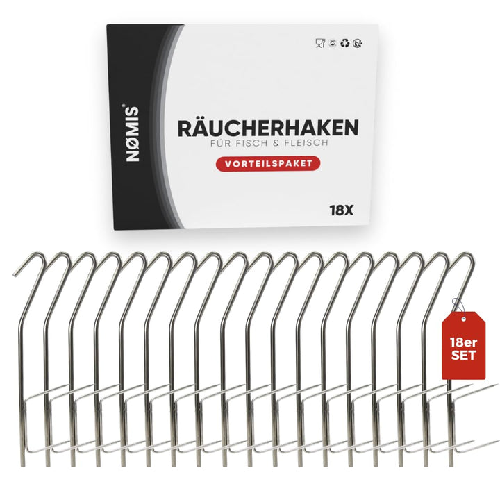 Räucherhaken Set | Fleischerhaken Edelstahl für Fisch und Fleisch | Edelstahl Räucherhaken Forelle,